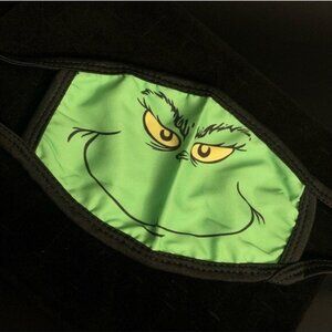 Unisex Green Reusable Washable Grinch Christmas Face Mask One Size